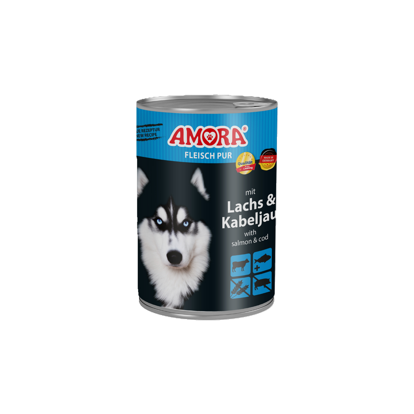 AMORA Fleisch Pur – Rind mit Lachs & Kabeljau