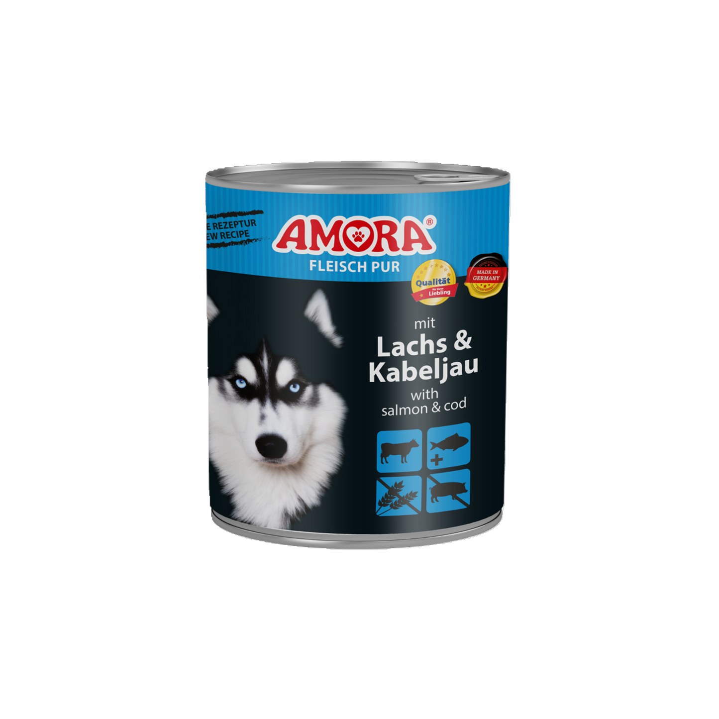 AMORA Fleisch Pur – Rind mit Lachs & Kabeljau