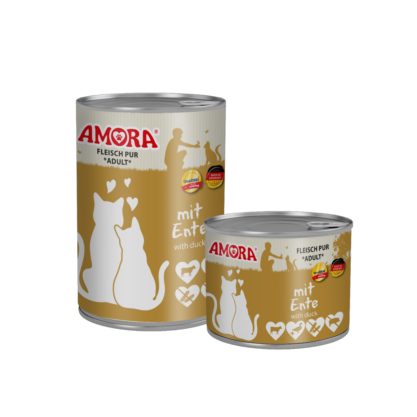 AMORA Cat Ente pur – Natürliche, ehrliche Fleischpower für anspruchsvolle Katzen