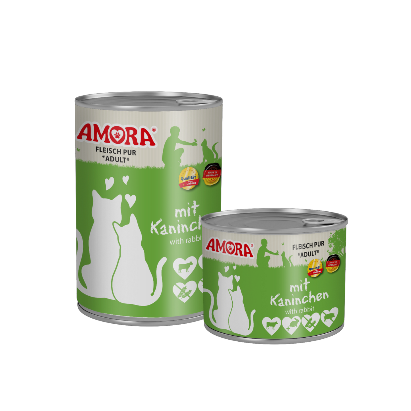 AMORA Cat Pur Kaninchen – Natürliche Vollnahrung mit feinem Kaninchenanteil