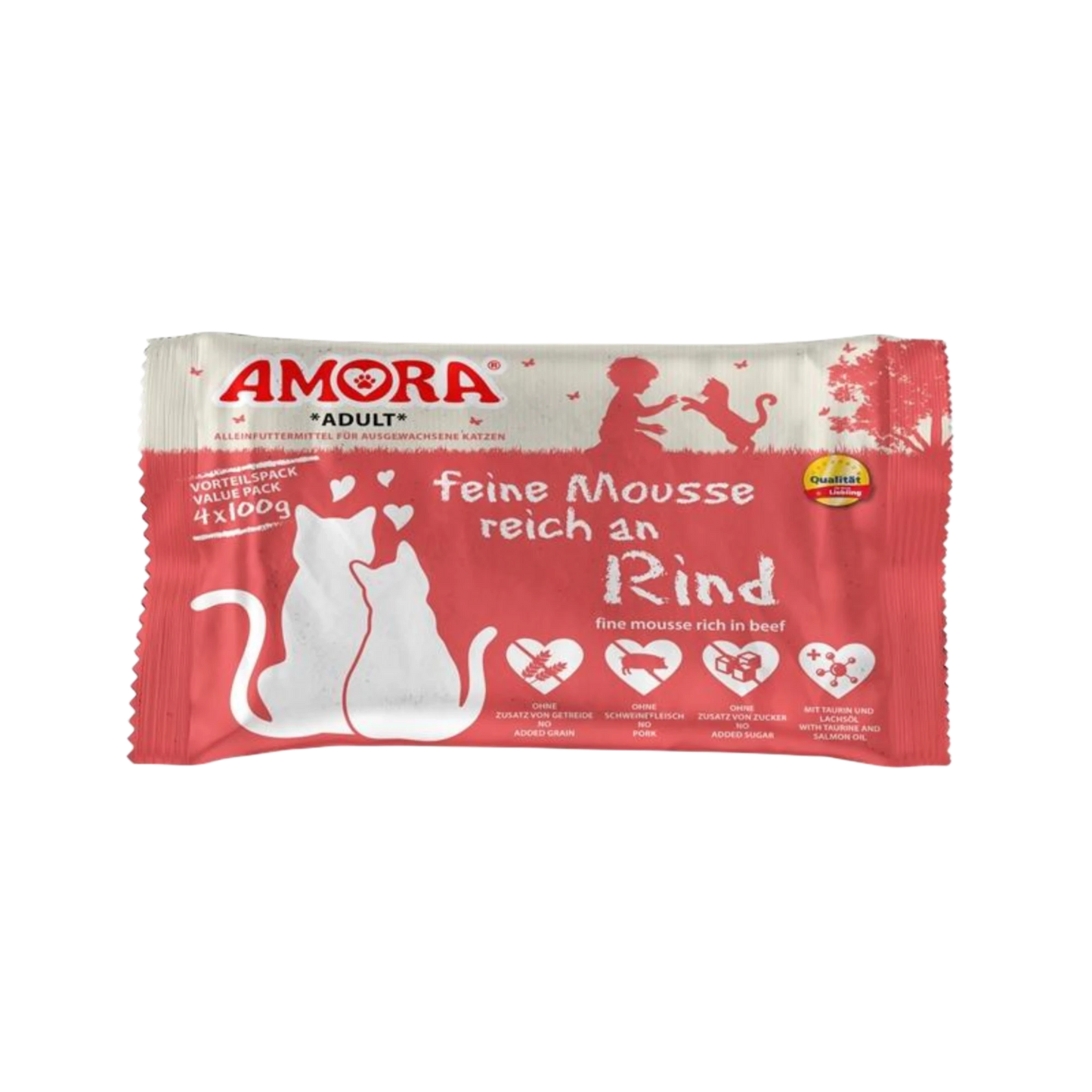 AMORA Feine Mousse Rind – Genussmomente für anspruchsvolle Fellnasen
