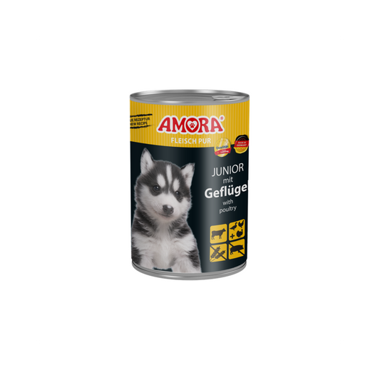 AMORA Fleisch pur Junior – Reine Kraft aus Fleisch für eine artgerechte Versorgung