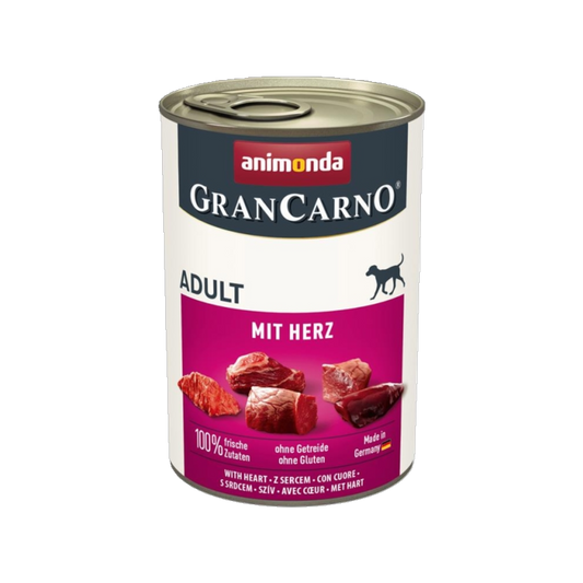 Animonda GranCarno® Adult mit Herz – Nassnahrung mit Rinderbrühe und Distelöl