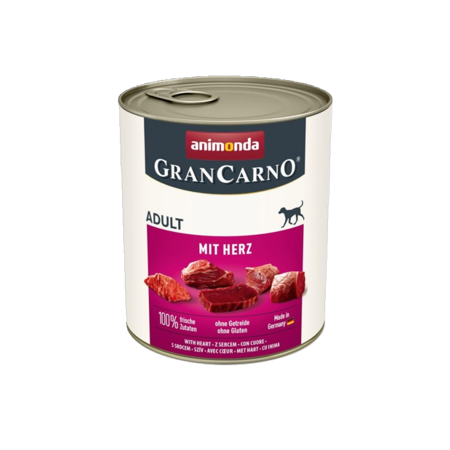 Animonda GranCarno® Adult mit Herz – Nassnahrung mit Rinderbrühe und Distelöl