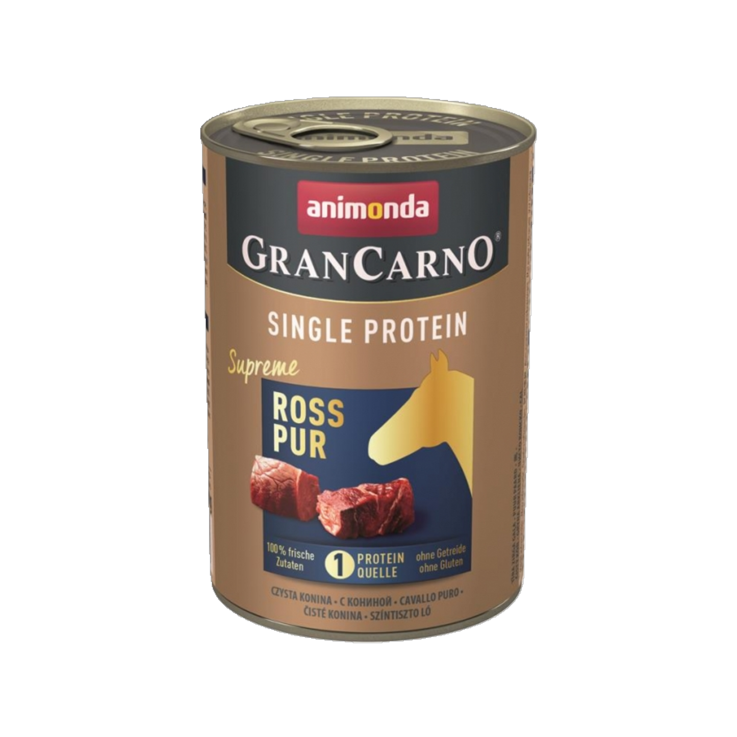 Animonda GranCarno Single Protein Pferd – Nassnahrung mit Pferdefleisch für ausgewachsene Hunde