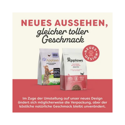Applaws Adult – Hühnchen mit Ente – Getreidefreies Trockenfutter für Katzen