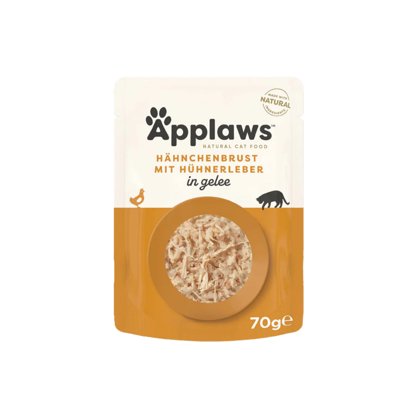Applaws Cat Hähnchenbrust & Hühnerleber in feinem Gelee – pure Natur im Napf