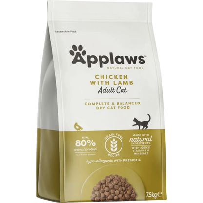 Applaws Cat Trockenfutter Huhn & Lamm – Getreidefreie Premium-Katzennahrung