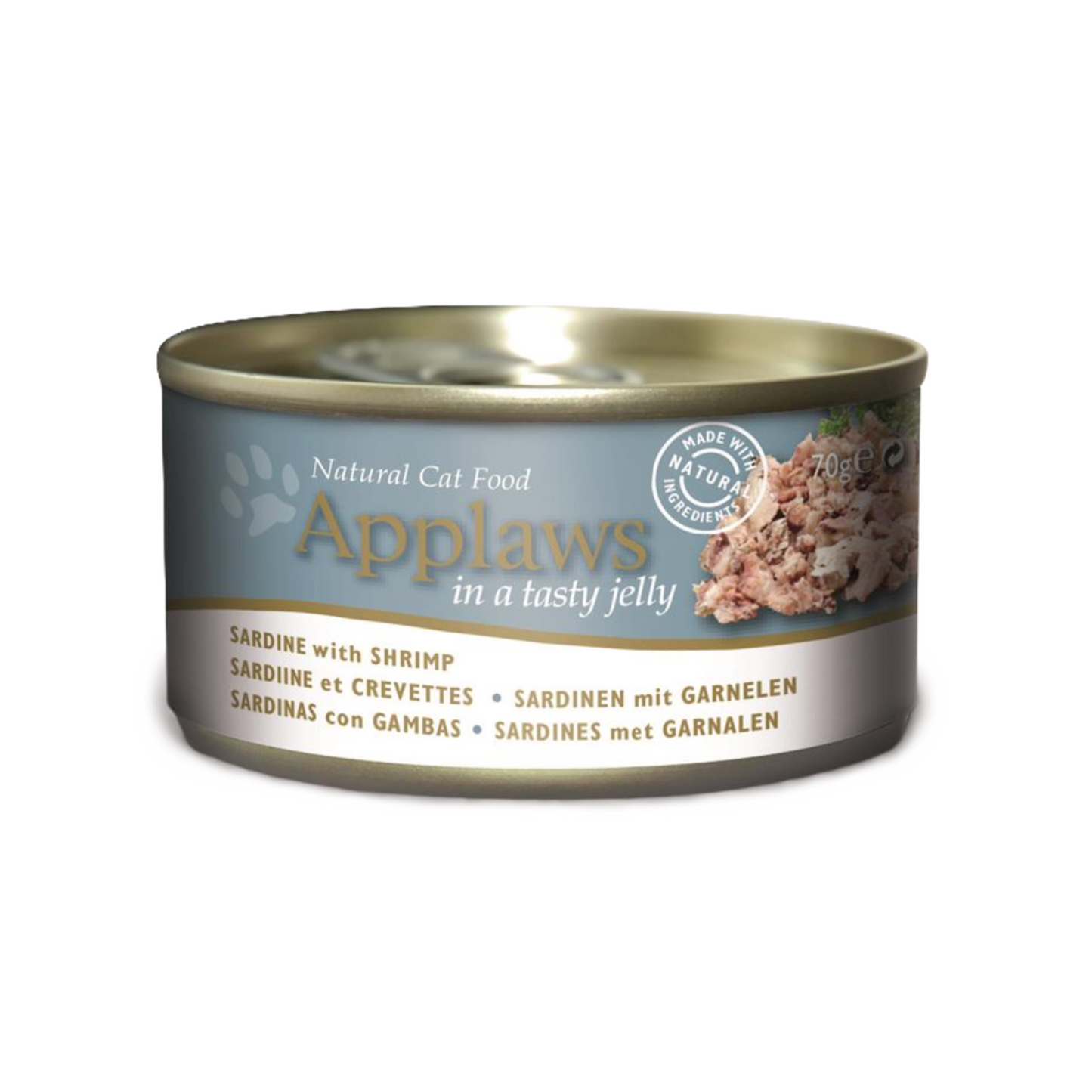 Applaws Cat Sardine & Shrimps in Gelee – Natürliches Ergänzungsfutter für Katzen