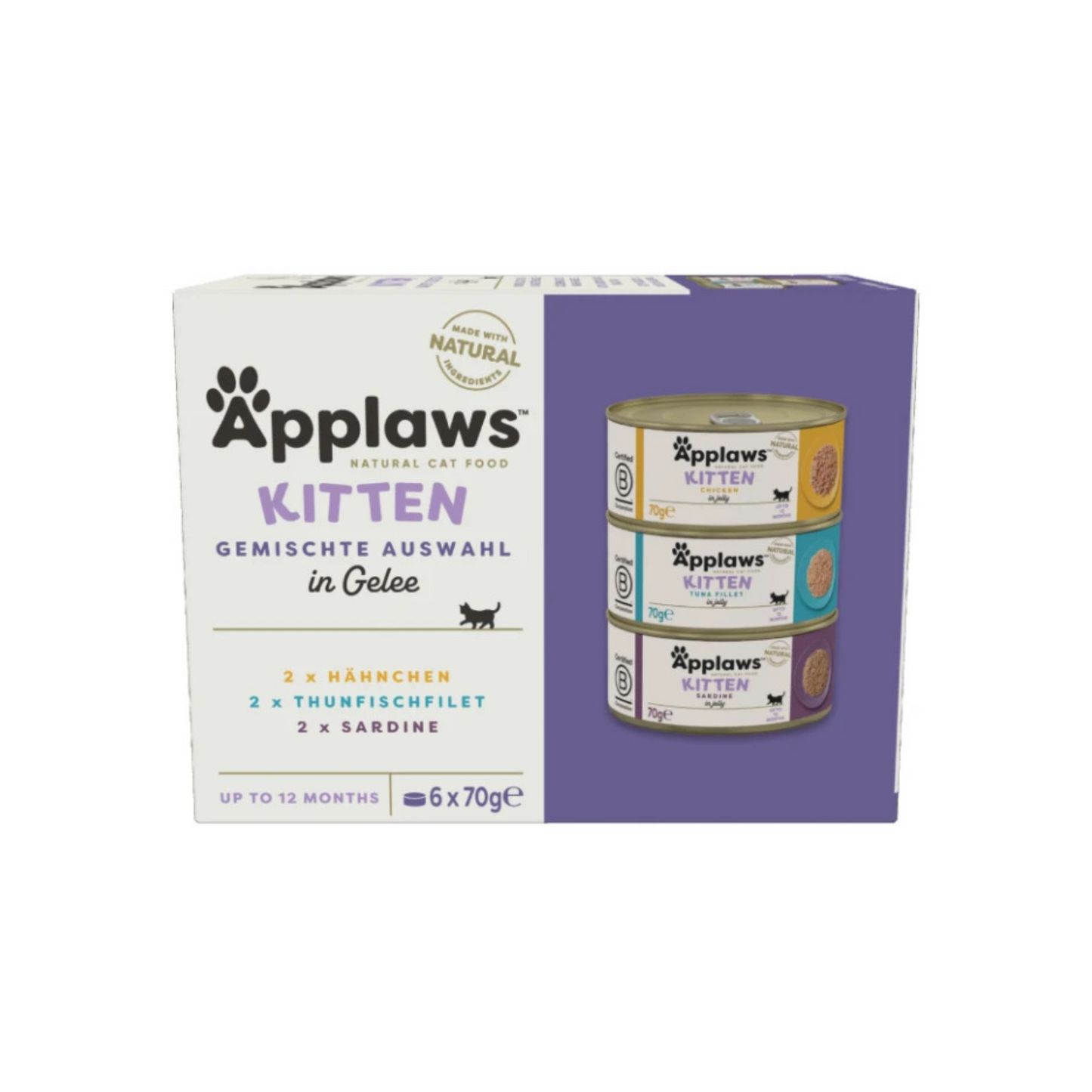 Applaws Kitten Nassfutter Multipack – Gemischte Auswahl in Gelee
