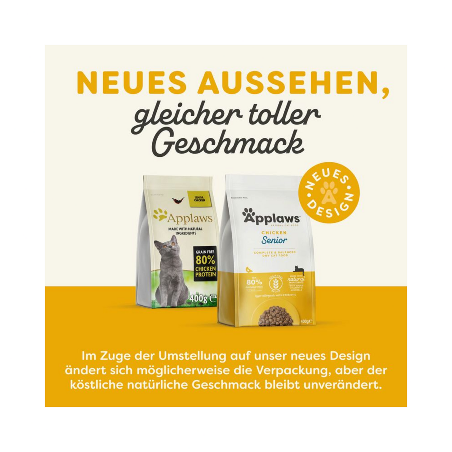 Applaws Cat Trockenfutter Senior Huhn – Getreidefreie Premium-Nahrung für ältere Katzen