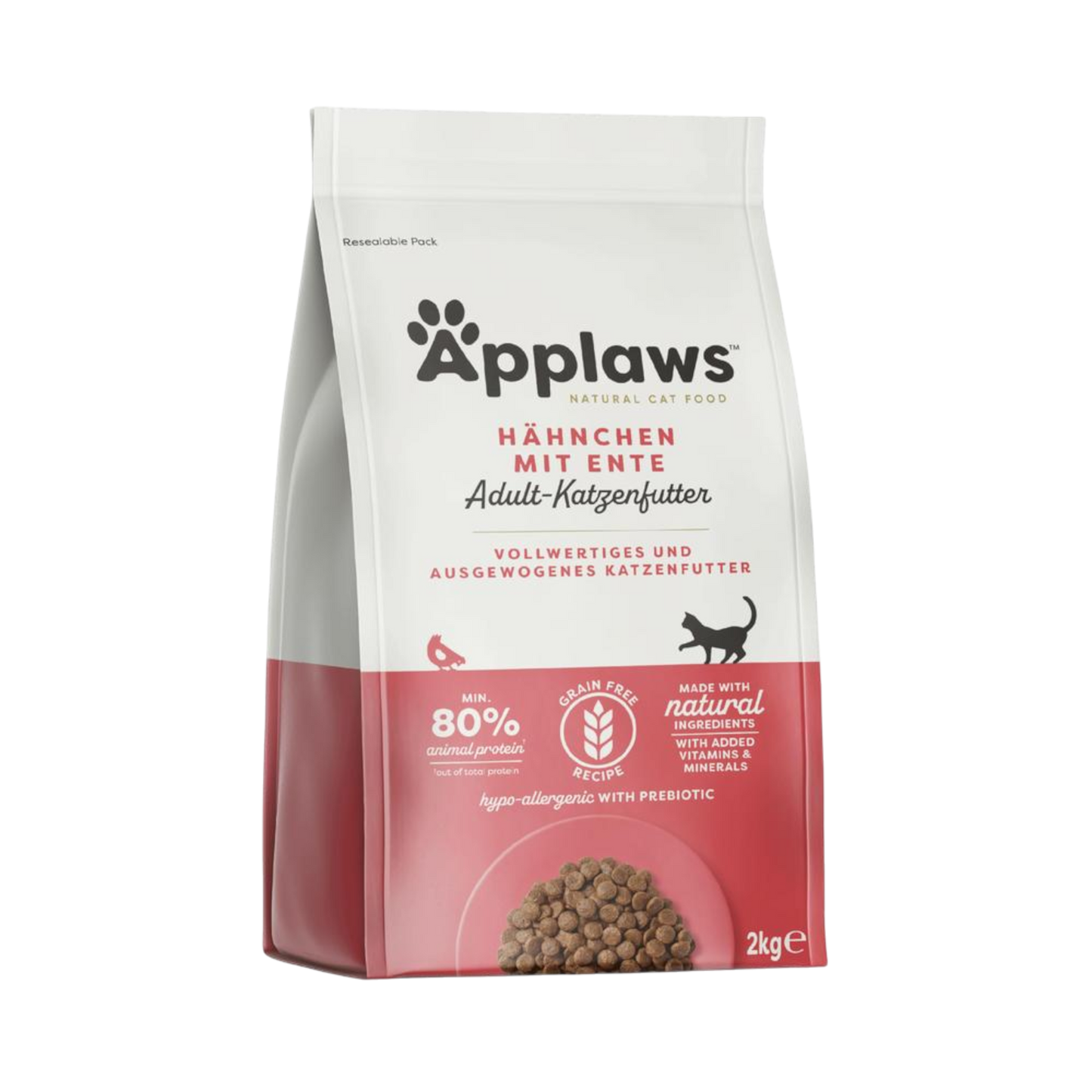 Applaws Adult – Hühnchen mit Ente – Getreidefreies Trockenfutter für Katzen