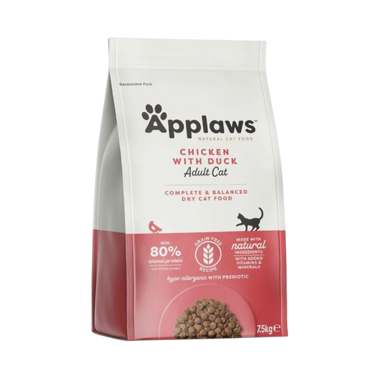 Applaws Adult – Hühnchen mit Ente – Getreidefreies Trockenfutter für Katzen
