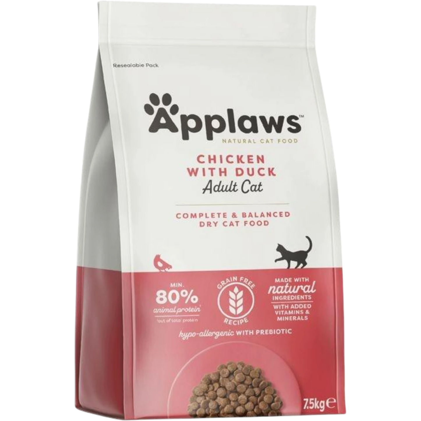 Applaws Adult – Hühnchen mit Ente – Getreidefreies Trockenfutter für Katzen