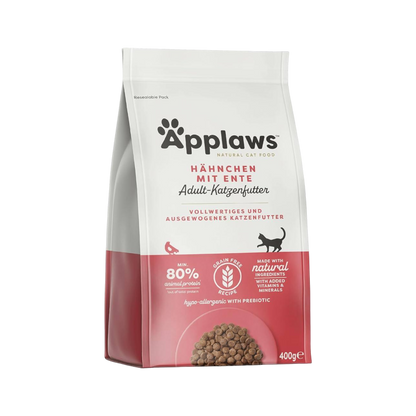 Applaws Adult – Hühnchen mit Ente – Getreidefreies Trockenfutter für Katzen