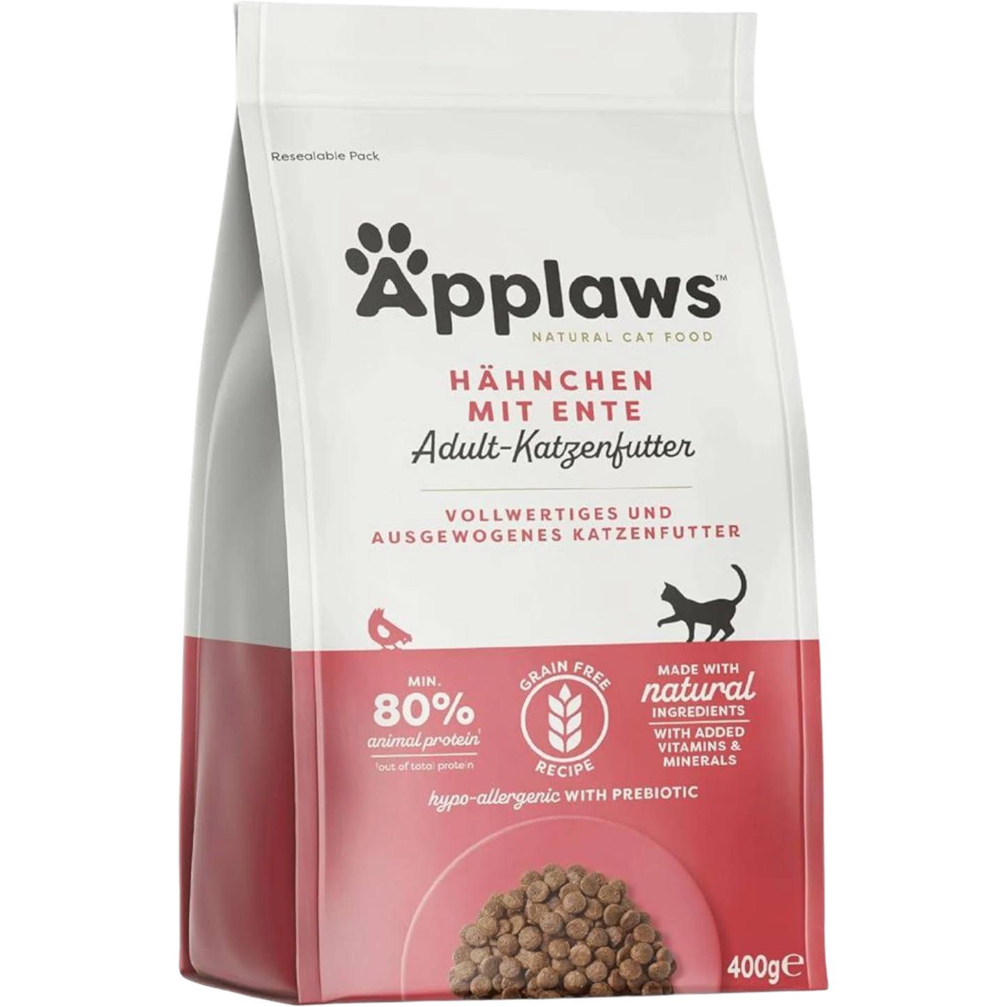 Applaws Adult – Hühnchen mit Ente – Getreidefreies Trockenfutter für Katzen
