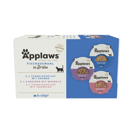 Applaws Cat MP Fisch Selection 8x60g – Premium-Nassfutter mit Fisch für Katzen
