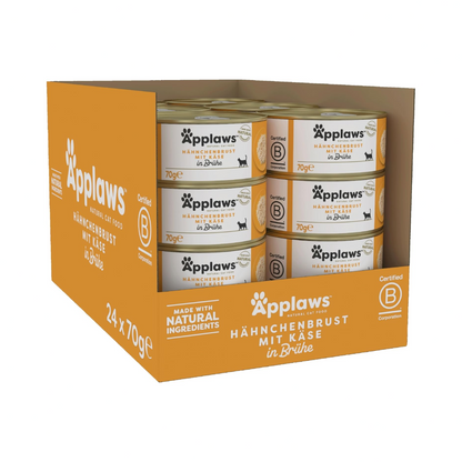 AppApplaws Cat Huhn &  Käse – Naturbelassenes Premium-Nassfutter für Deine Katze