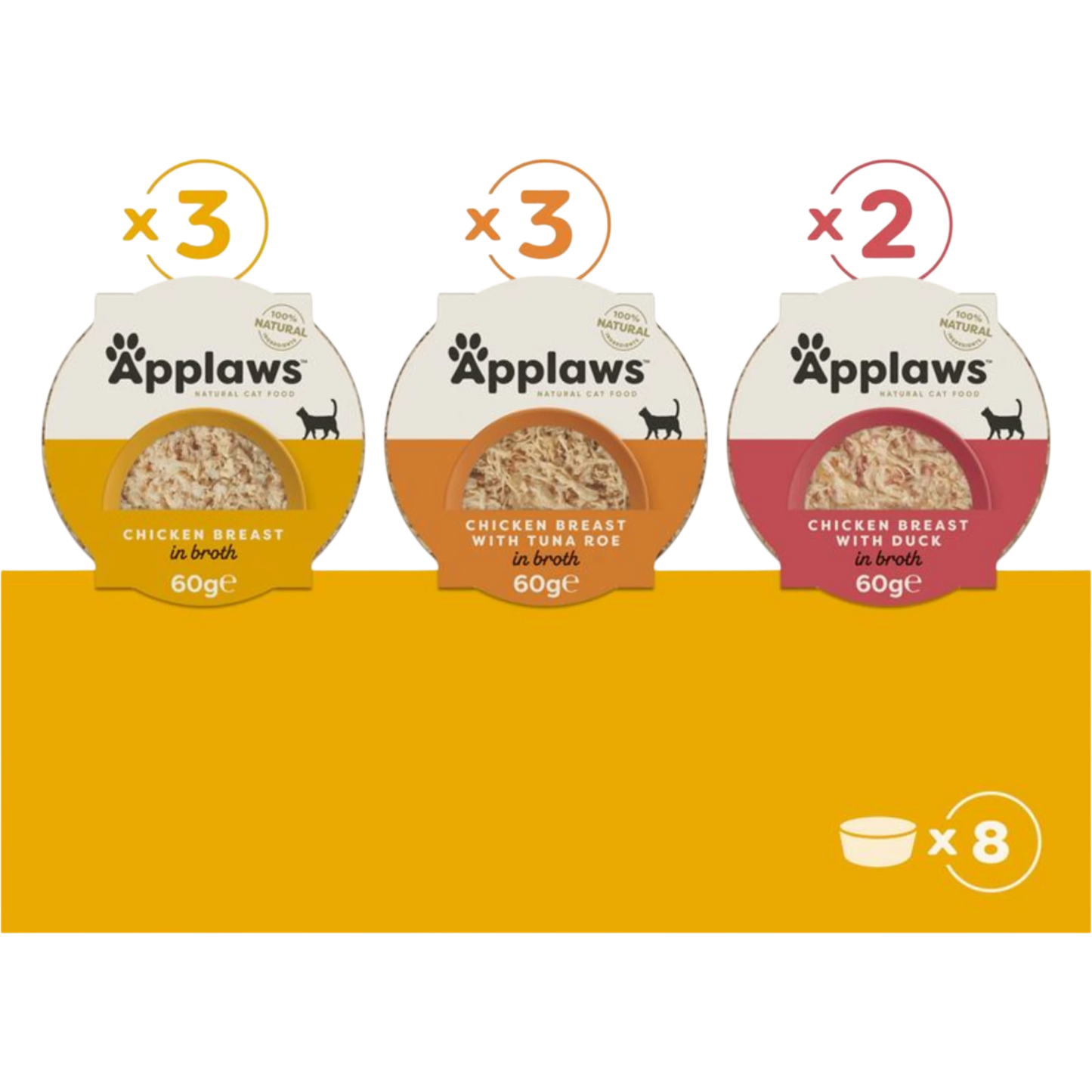 Applaws Cat Selection – Hühnchenvielfalt im Multipack (Schalen)