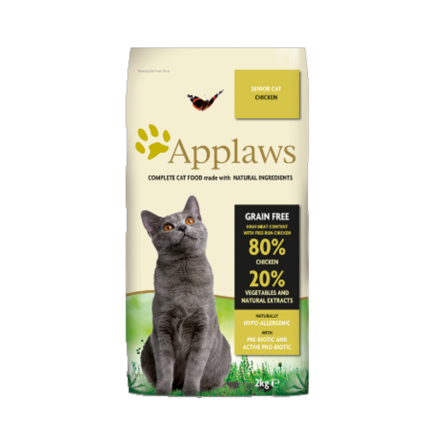 Applaws Senior – Hühnchen – Getreidefreies Trockenfutter für ältere Katzen