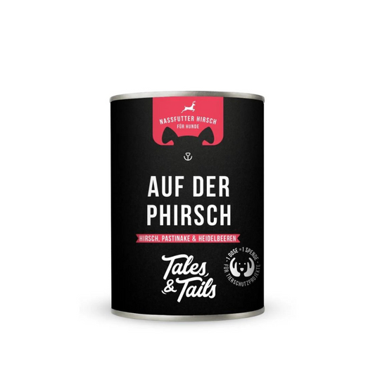Auf der PHirsch – Nassfutter für Hunde mit 75 % Hirsch