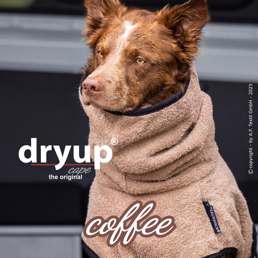 DRYUP CAPE Standard – Der hochwertige Hundebademantel aus Baumwolle L - XXL
