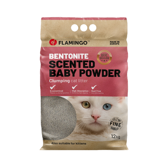 Bentonit-Katzenstreu mit Babypuderduft – Feine Körner & Klumpend für maximalen Komfort