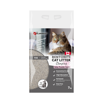 Bentonit-Katzenstreu mit Babypuderduft – Feine Körner für eine frische & hygienische Katzentoilette