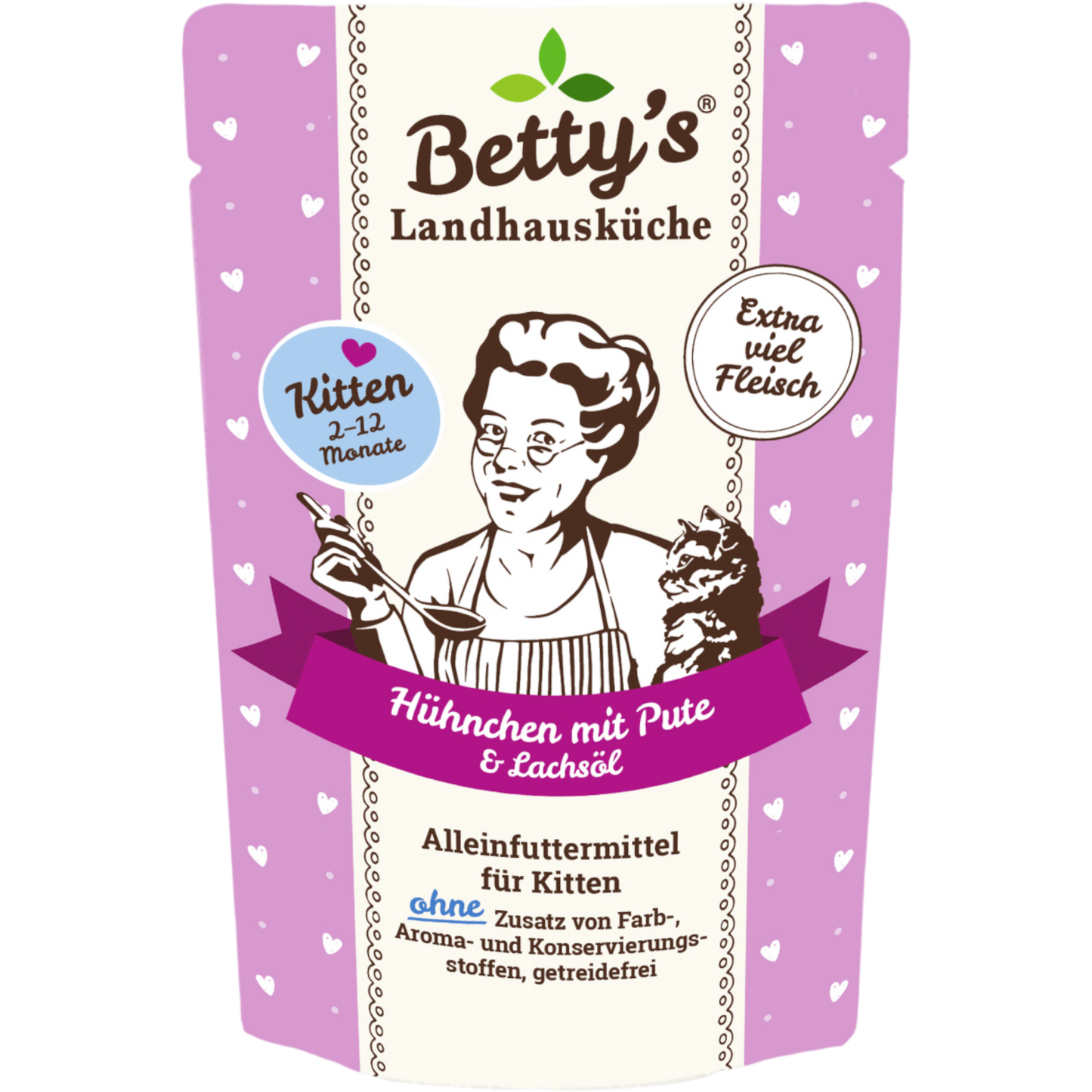 Betty´s LHK - Frischebeutel mit Hühnchen & Pute für Kitten
