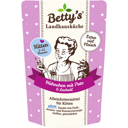Betty´s LHK - Frischebeutel mit Hühnchen & Pute für Kitten