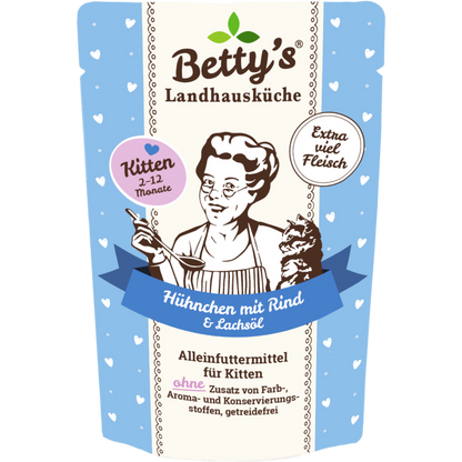 Betty´s LHK - Frischebeutel mit Hühnchen & Rind für Kitten