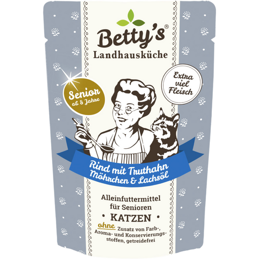 Betty´s LHK - Frischebeutel mit Rind, Truthahn & Möhrchen für Senior