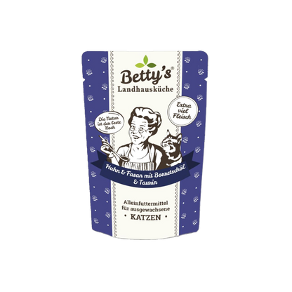 Betty's Landhausküche Huhn & Fasan – Edle Fleischkomposition für anspruchsvolle Samtpfoten