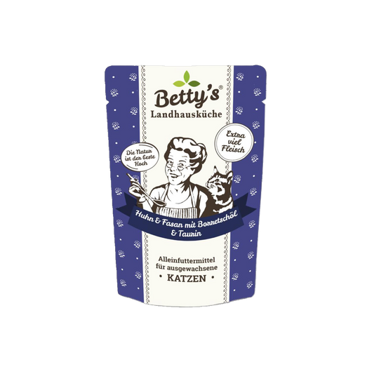 Betty's Landhausküche Huhn & Fasan – Edle Fleischkomposition für anspruchsvolle Samtpfoten