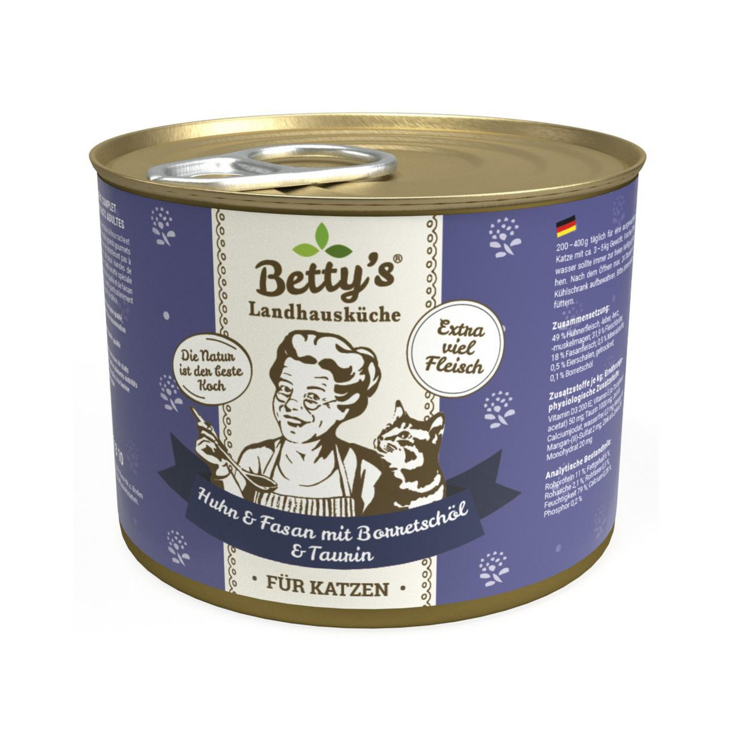 Betty's Landhausküche Huhn & Fasan – Edle Fleischkomposition für anspruchsvolle Samtpfoten
