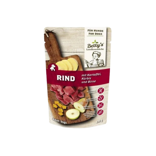 Betty’s Landhausküche für Hunde – Rind mit Kartoffel im Frischebeutel