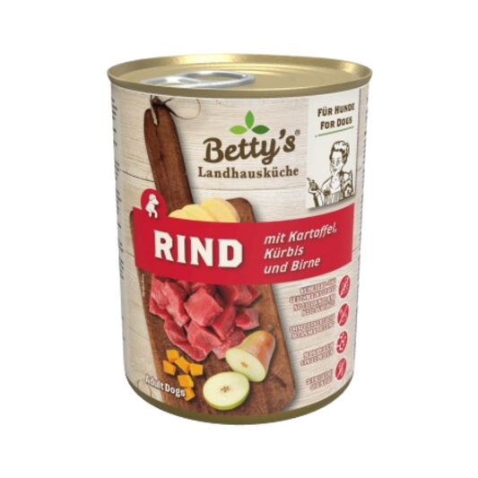 Betty’s Landhausküche Hund – Rind mit Kartoffel & Kürbis