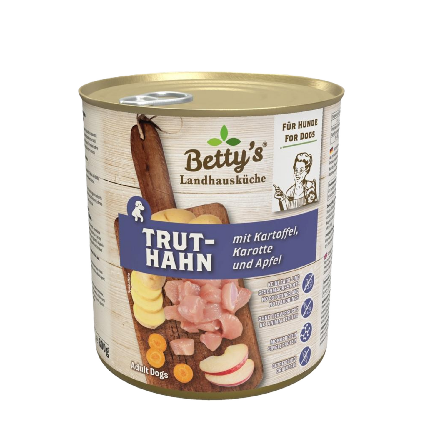 Betty’s Landhausküche Hund – Truthahn & Kartoffel Nassfutter natürlich