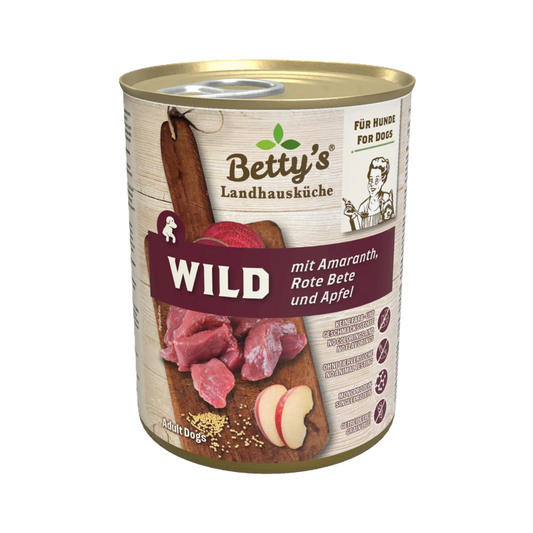 Betty’s Landhausküche für Hunde – Wild mit Roter Bete & Amaranth