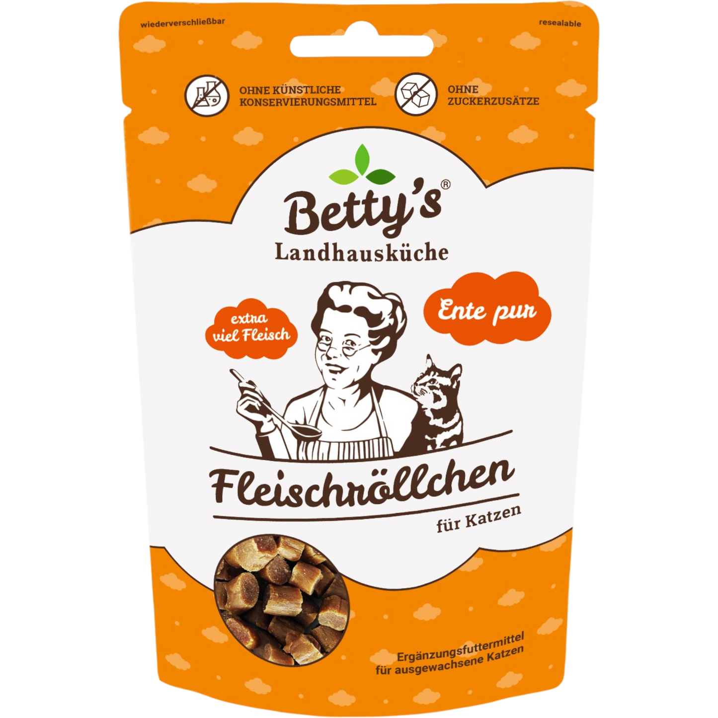 Betty’s LHK Cat - Fleischröllchen Ente pur