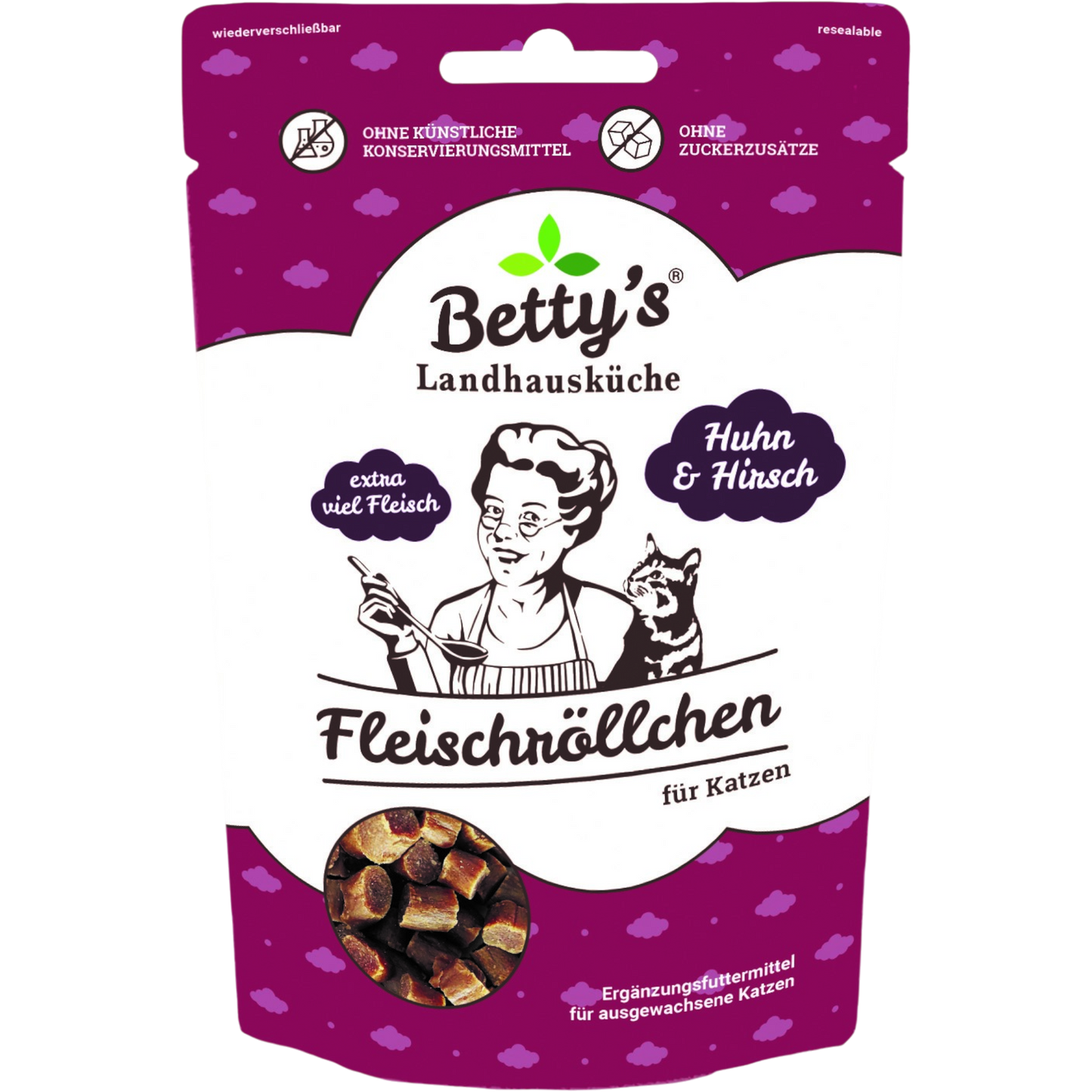 Betty’s LHK Cat - Fleischröllchen Huhn & Hirsch