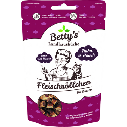 Betty’s LHK Cat - Fleischröllchen Huhn & Hirsch