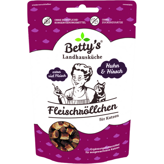 Betty’s LHK Cat - Fleischröllchen Huhn & Hirsch