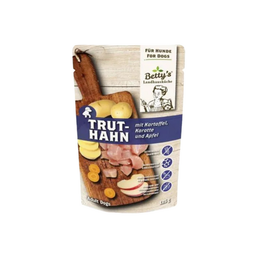 Betty’s Landhausküche für Hunde – Truthahn mit Kartoffel im Frischbeutel