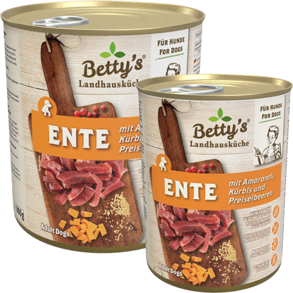 Betty’s LHK Dog - Ente mit Amaranth, Kürbis & Preiselbeere