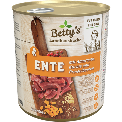 Betty’s LHK Dog - Ente mit Amaranth, Kürbis & Preiselbeere