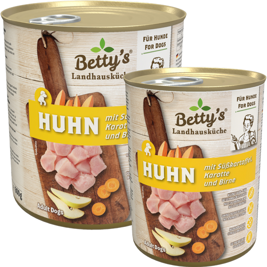 Betty’s LHK – Huhn mit Süßkartoffel, Karotte & Birne