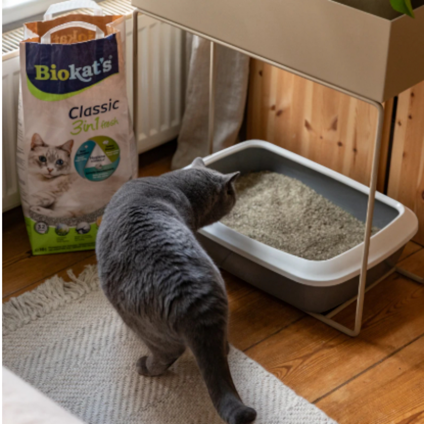 Biokat’s Classic Fresh 18l - 3in1 Naturton-Klumpstreu mit Frühlingsduft – frisch, ergiebig & hoch saugstark