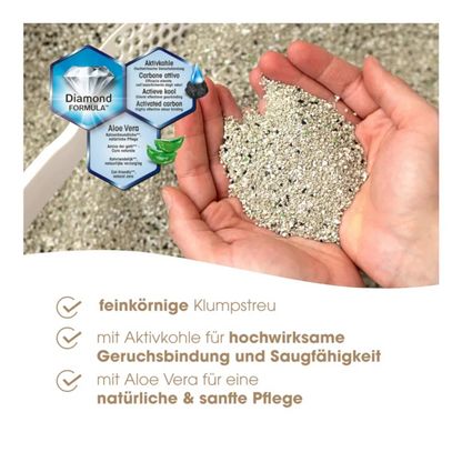 Biokat’s Diamond Care Classic 8l - Premium-Streu mit Aktivkohle & Aloe Vera