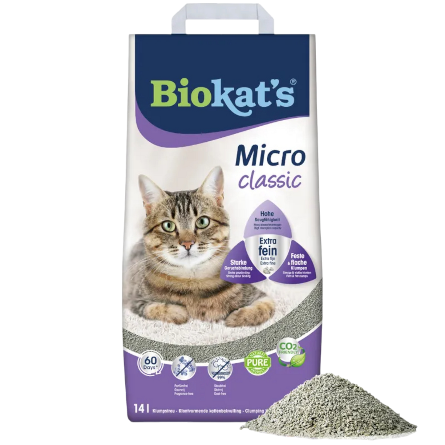 Biokat’s Micro Classic 14l - Extra feine Körnung – maximale Saugkraft & starke Geruchsbindung